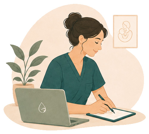 Consultante en lactation IBCLC organisant sa facturation et fixant ses tarifs en libéral